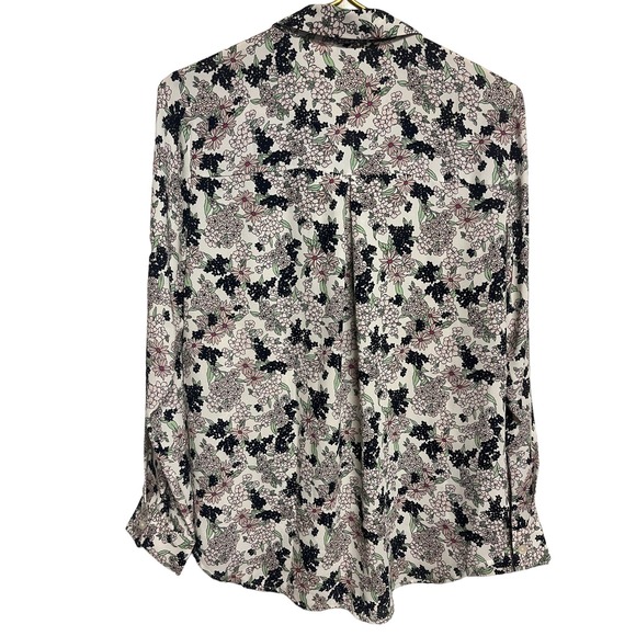Ann Taylor blouse long sleeve floral size Small button down front - Picture 2 of 7